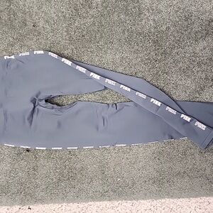 Pink Active Gray Leggings with Logo